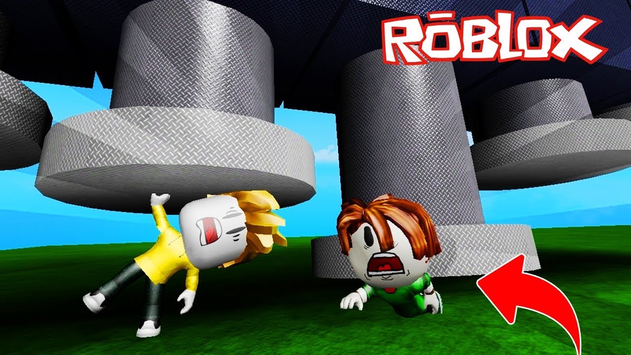 ¡¡CUIDADO!! ¡¡NOS APLASTA UNA PRENSA GIGANTE!! MINIJUEGOS ROBLOX 💙💚💛 BEBE MILO VITA ADRI y JES 😍