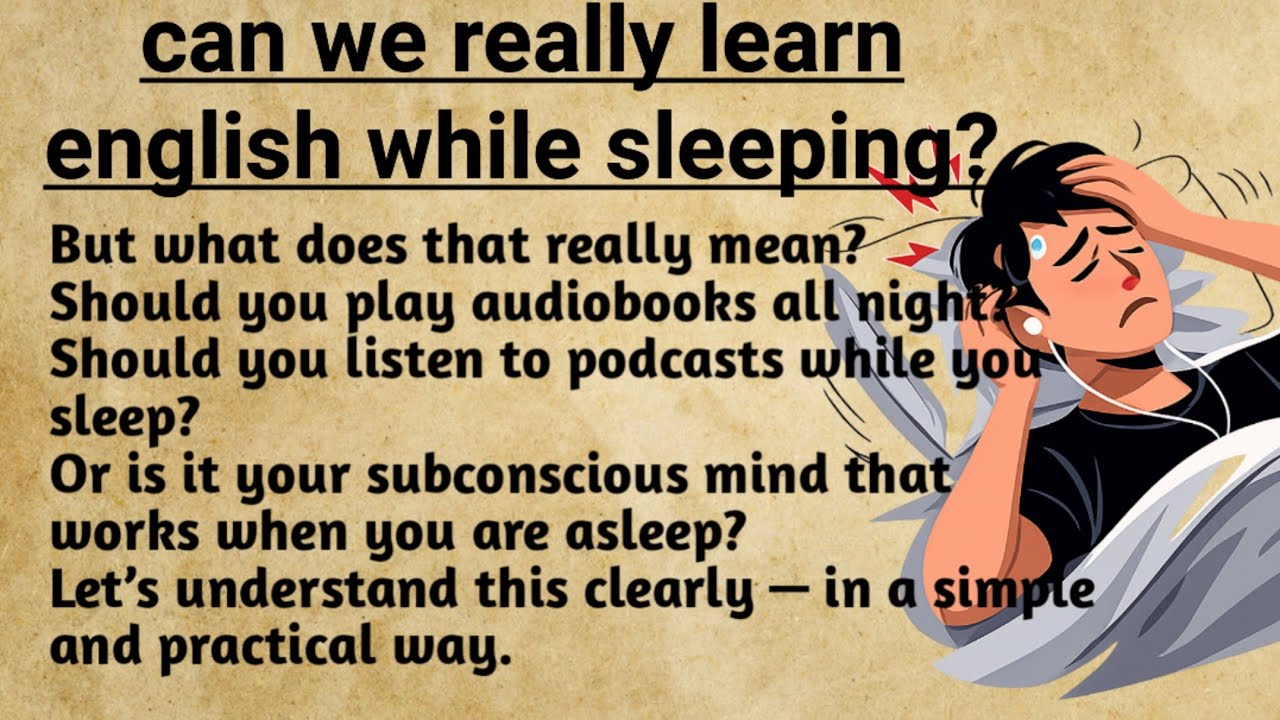 Learning English while sleeping 😴|how your subconscious works to learn english | #english 