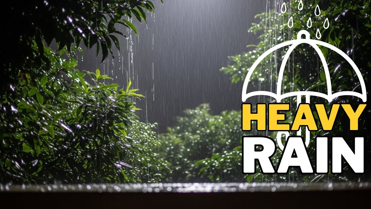 ASMR Night Rain for Sleep | Heavy Rain Ambience to Calm the Mind