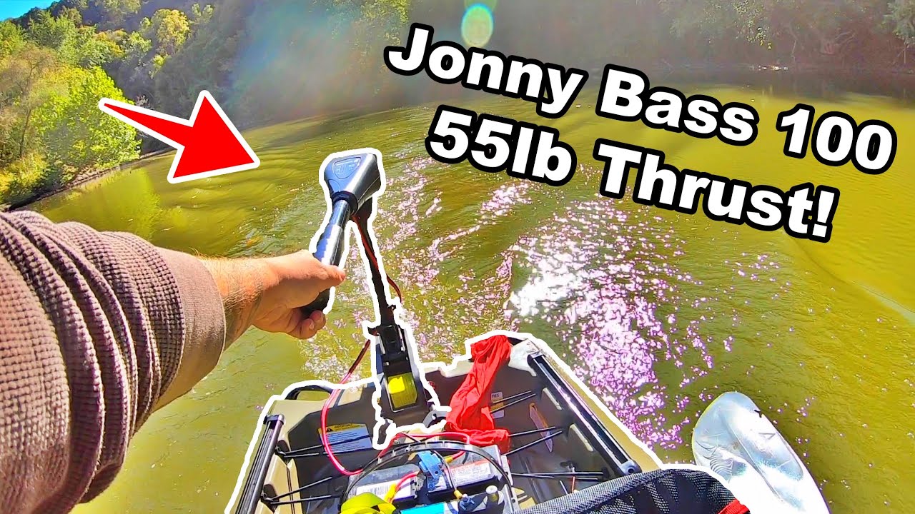 JONNY BOATS BASS 100 с троллинговым мотором тягой 55 фунтов!! (мотор для каяка и троллинга)