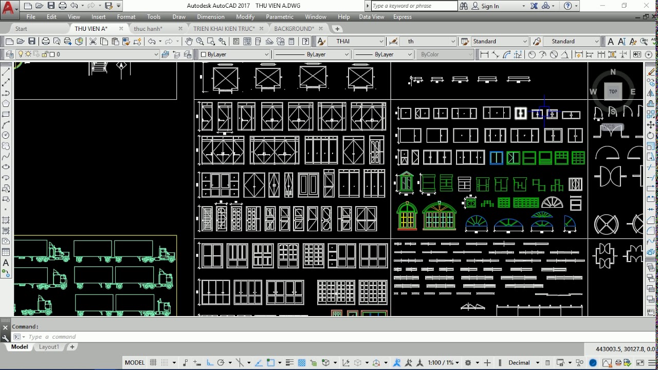 CÁCH VẼ TRIỂN KHAI MẶT ĐỨNG MẶT CẮT KIẾN TRÚC TRONG AUTOCAD (2)