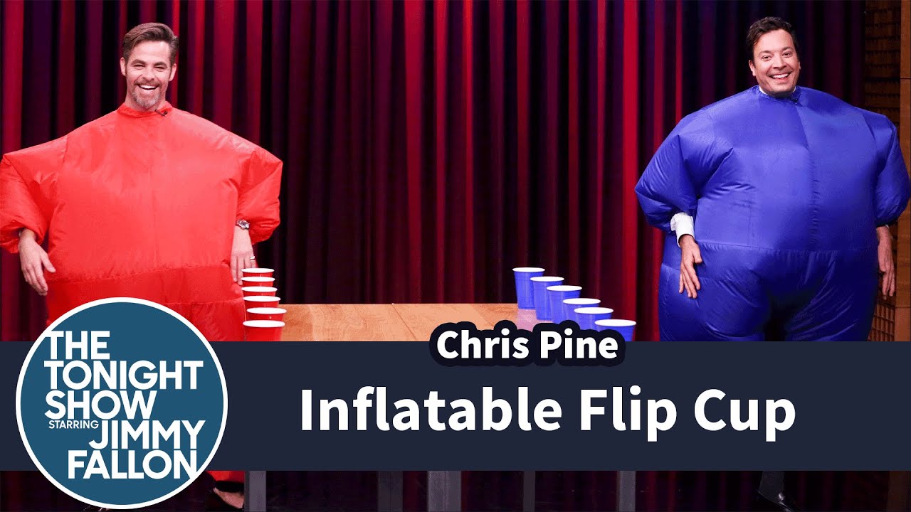Inflatable Flip Cup with Chris Pine
