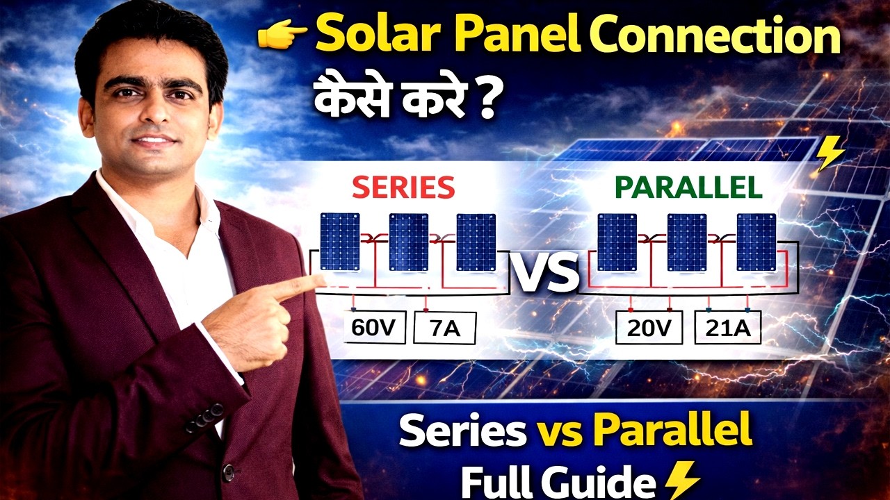 👉 Solar Panel Connection कैसे करे ? Series vs Parallel Full Guide ⚡ #sooarpanel #solar
