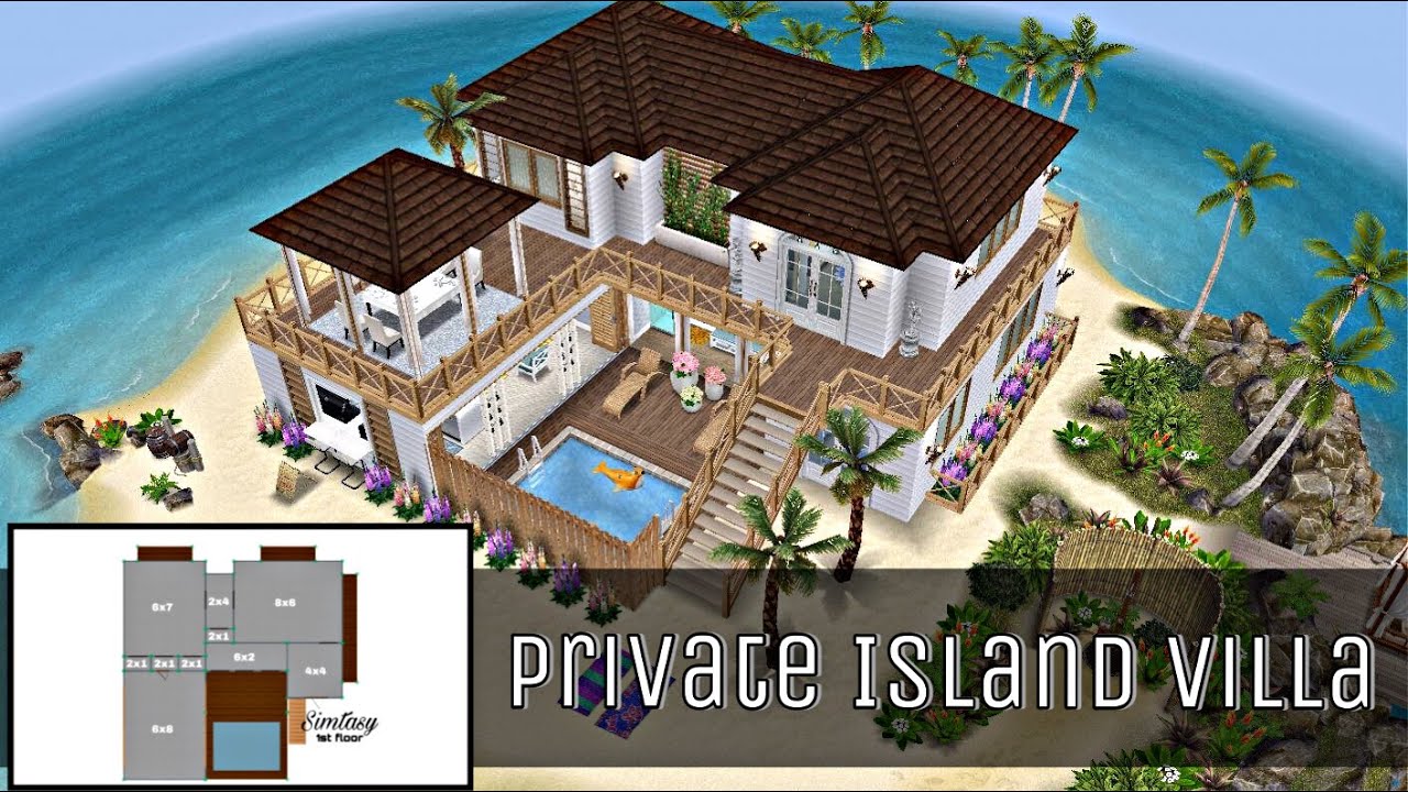 PRIVATE ISLAND VILLA. Live Build & Tour - The Sims FreePlay 🌴