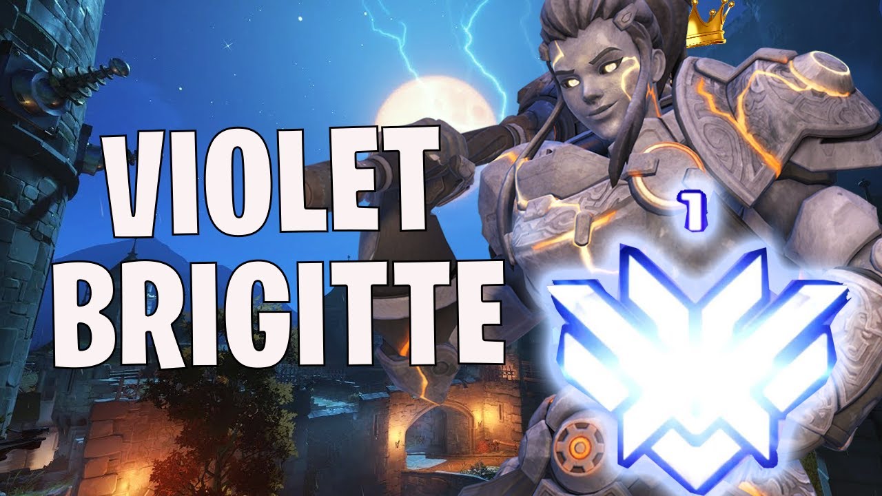 VIOLET BRIGITTE ONE TRICK!  GAMEPLAY OVERWATCH SEASON 25 TOP 500
