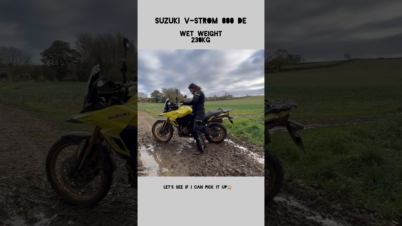 Dropping and picking up Suzuki V-Strom 800 DE