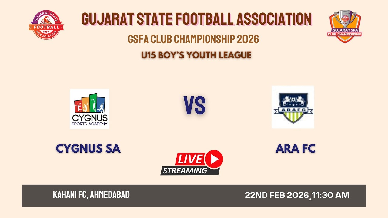 GSFA CLUB CHAMPIONSHIP 2026 | CYGNUS SA VS ARA FC | U-15 BOY’S YOUTH LEAGUE