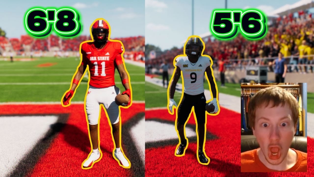 Tallest vs Shortest WR in CFB 26... Both Games Went to OT 😳