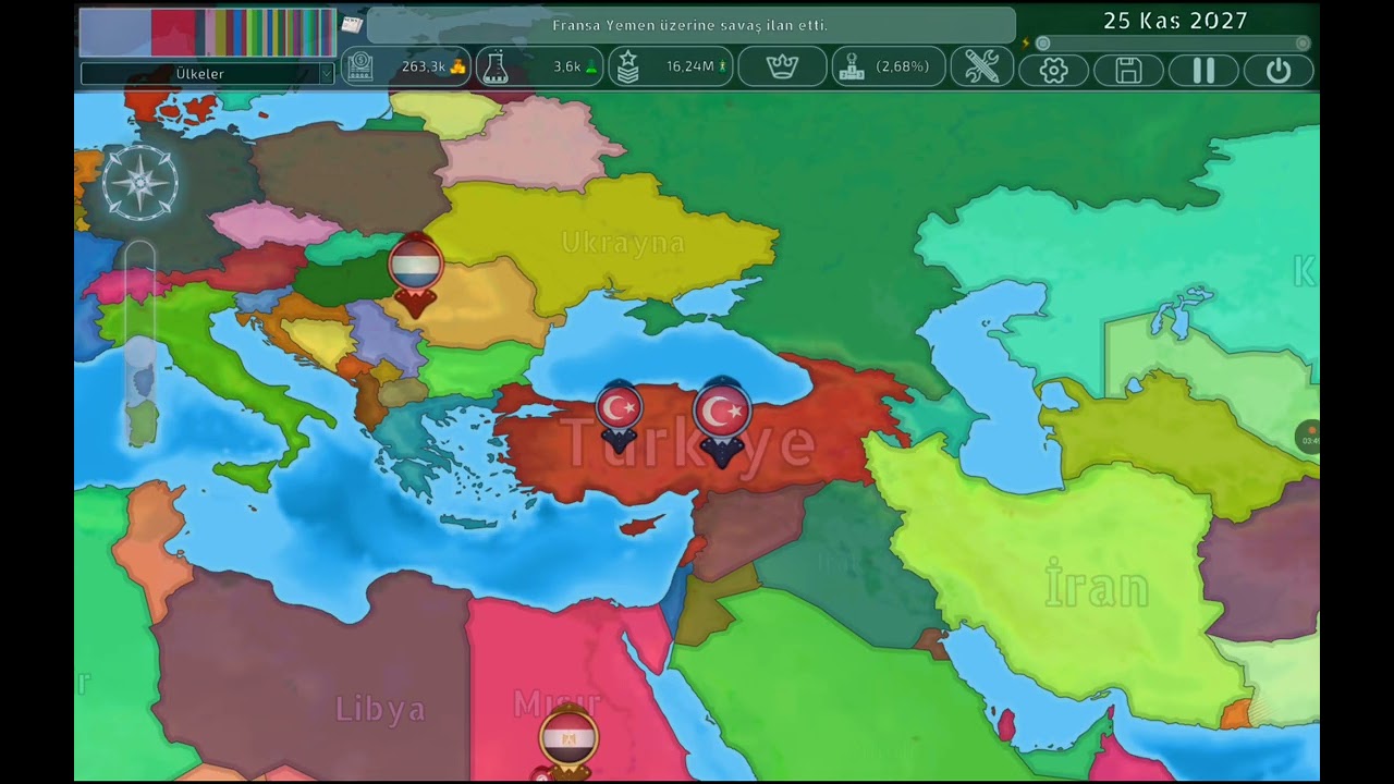 Bugün dummynation oynadım Amerika Birleşik Devletleri oldum