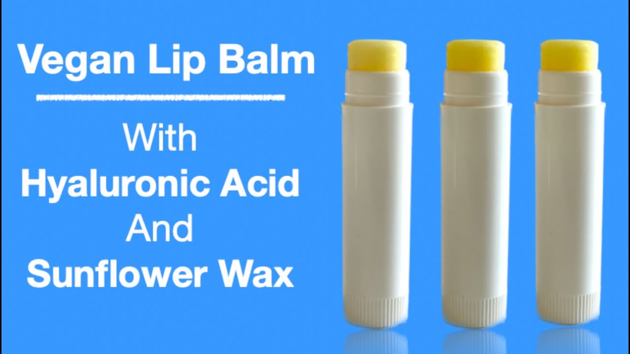 How To Make Vegan Lip Balm With Hyaluronic Acid, Sunflower Wax, Jojoba Oil (Plumps And Moisturises)