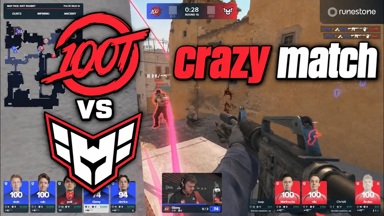 HEROIC vs 100 Thieves - Full Match | &mdash; Stake Pulse Beat III 3rd Place Decider