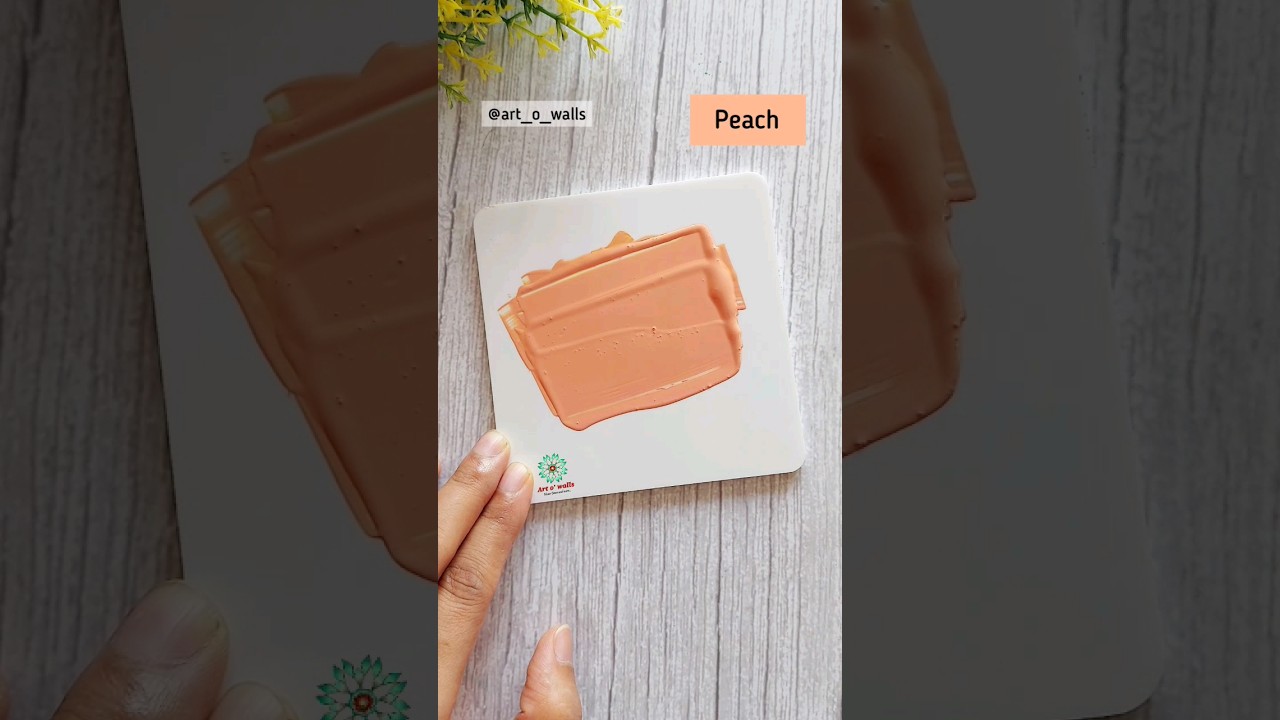 Let's make Peach | Acrylic color mixing | Satisfying #shorts #satisfying