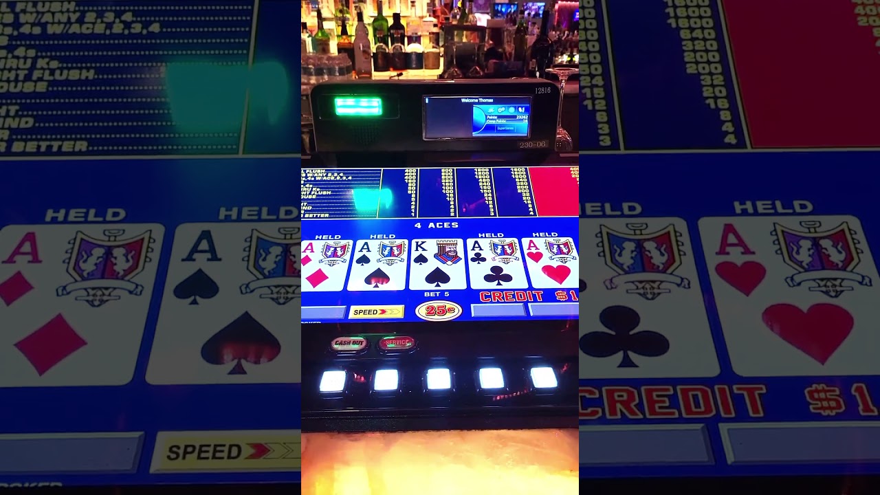 DEALT FOUR ACES! PLAYING FOR THE KICKER on Triple Double Bonus Poker @ the Sahara Vegas!!! #shorts