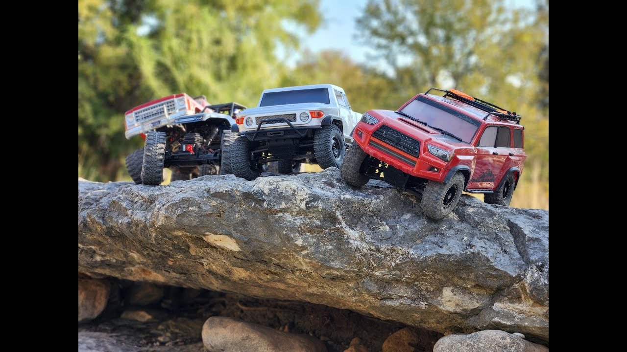 Element Enduro Utron and Trail Runner Crawling with TRX 4 High Trail And Redcat