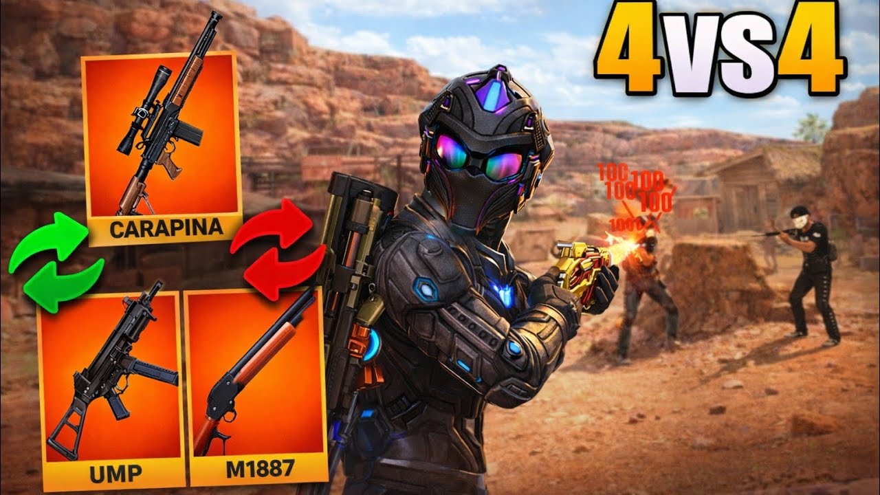 FREE FIRE MAS A CADA KILL EU TROCO DE ARMA!