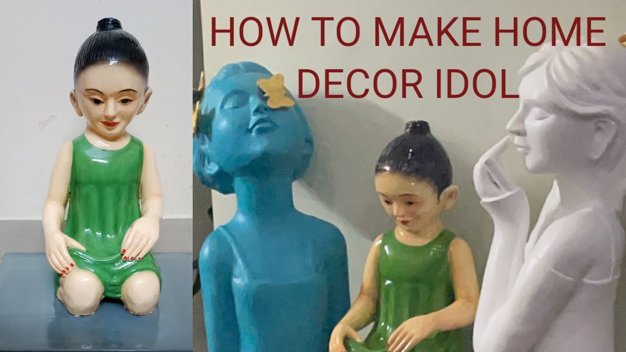 How to make home decor idol.mitti se gudiya kaise banate hain.