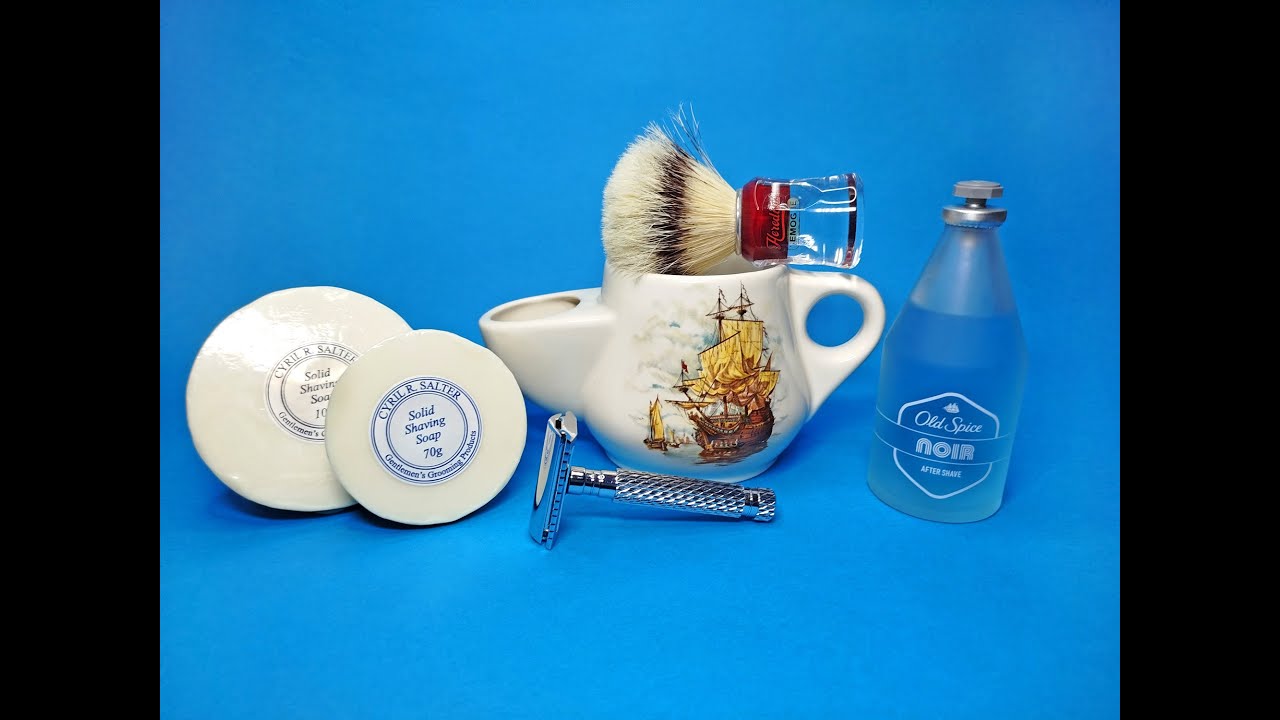 Ξύρισμα με Cyril Salter soap Λεβάντα - Vintage shaving mug #zestimarega