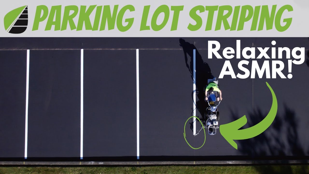 HOW TO STRIPE PARKING STALLS FOR YOUR CHURCH - ASMR 4K Relaxing Film with Calming Music