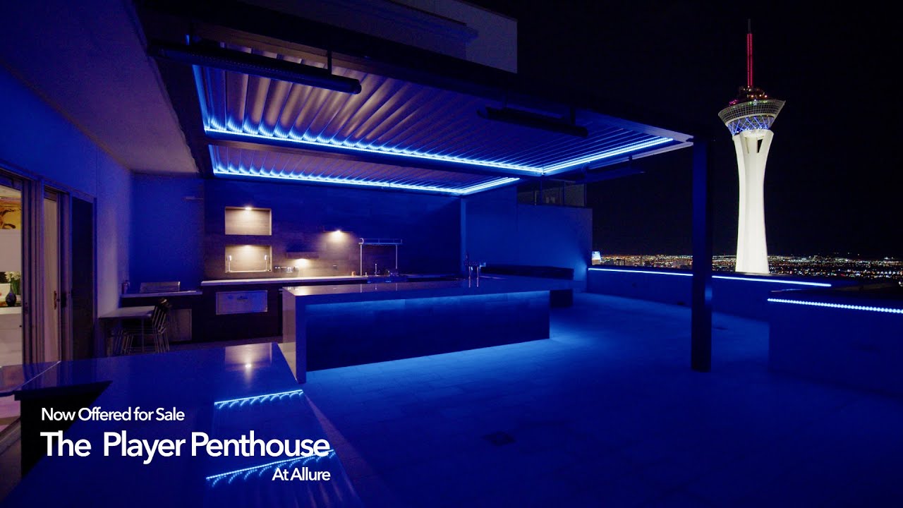 Touring The Player Penthouse - 200 W Sahara Ave Unit 4002.  Allure Las Vegas Condos.