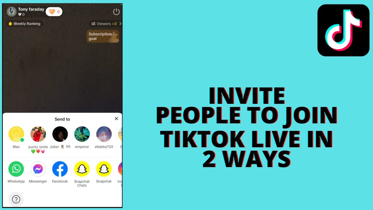 2 способа пригласить людей присоединиться к TikTok Live