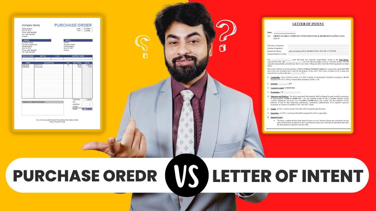 Difference Between LOI & PO In Import Export Business | What is Letter of Intent & Purchase Order.