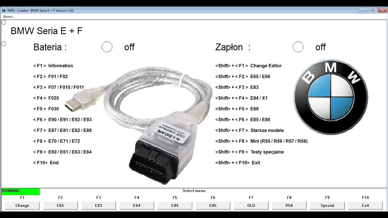 INPA 5.06 - Kasowanie adaptacji sondy Lambda / Interface K+DCAN