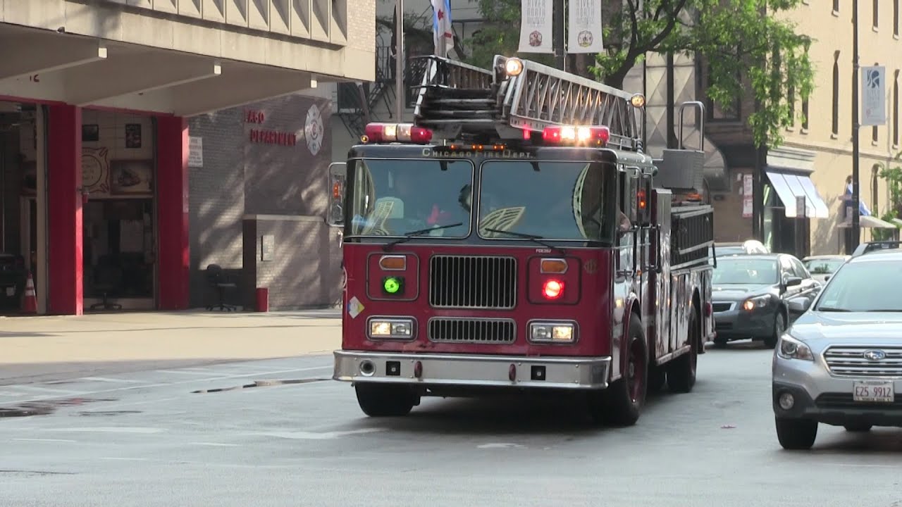 Spare truck E267 Code 3 – Chicago Fire Department