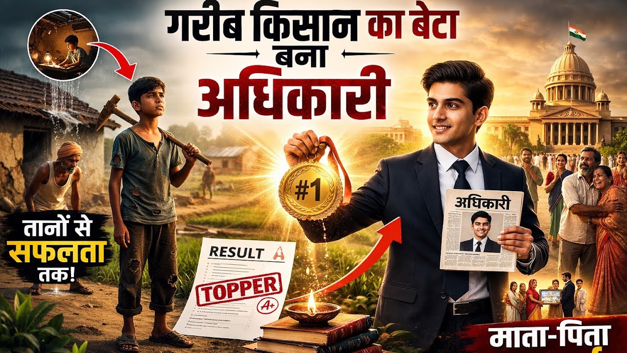 गरीब किसान का बेटा बना बड़ा अधिकारी | संघर्ष से सफलता तक अर्जुन की कहानी”