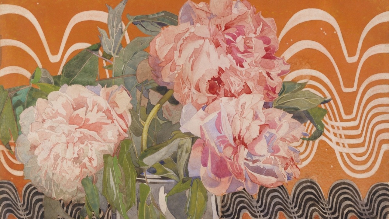 Mackintosh Floral Watercolor | Relaxing Art for Meditation, Study & TV Display