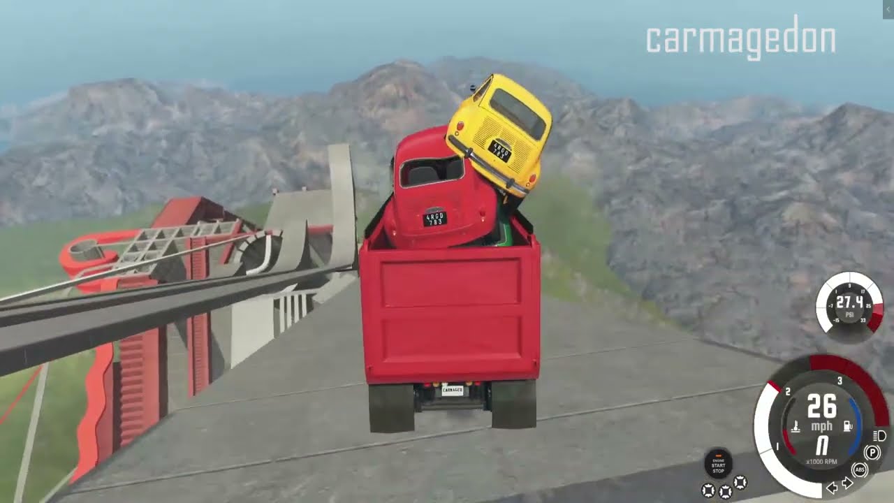 🚗 CARS VS DEATH FALL ARENA - beamng drive