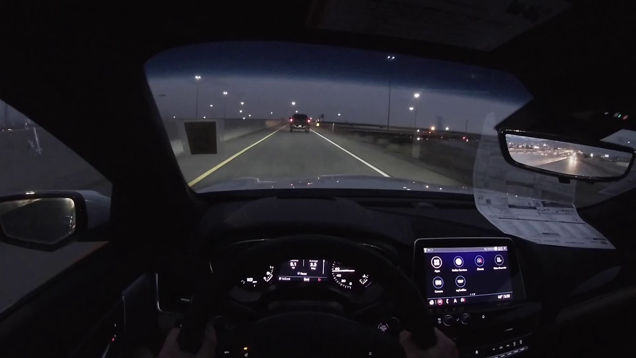 Cadillac CT5 POV Night Drive (no music, no commentary)