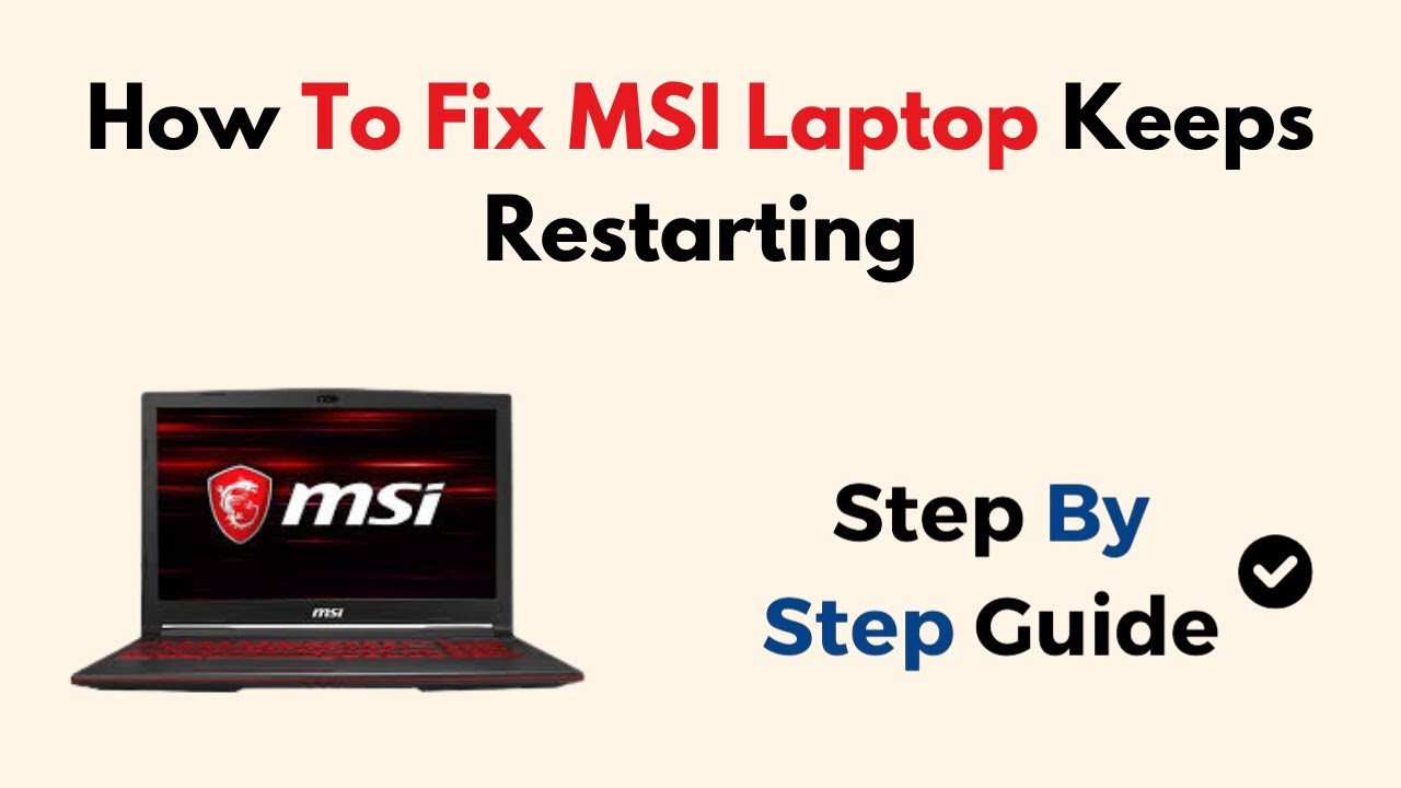 Как исправить постоянную перезагрузку ноутбука MSI