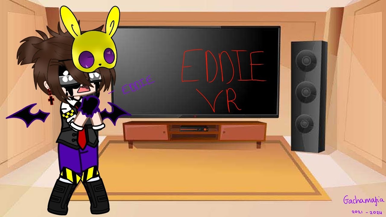 Afton family react to EddieVr || gacha reaction video || || GachaMafia ||