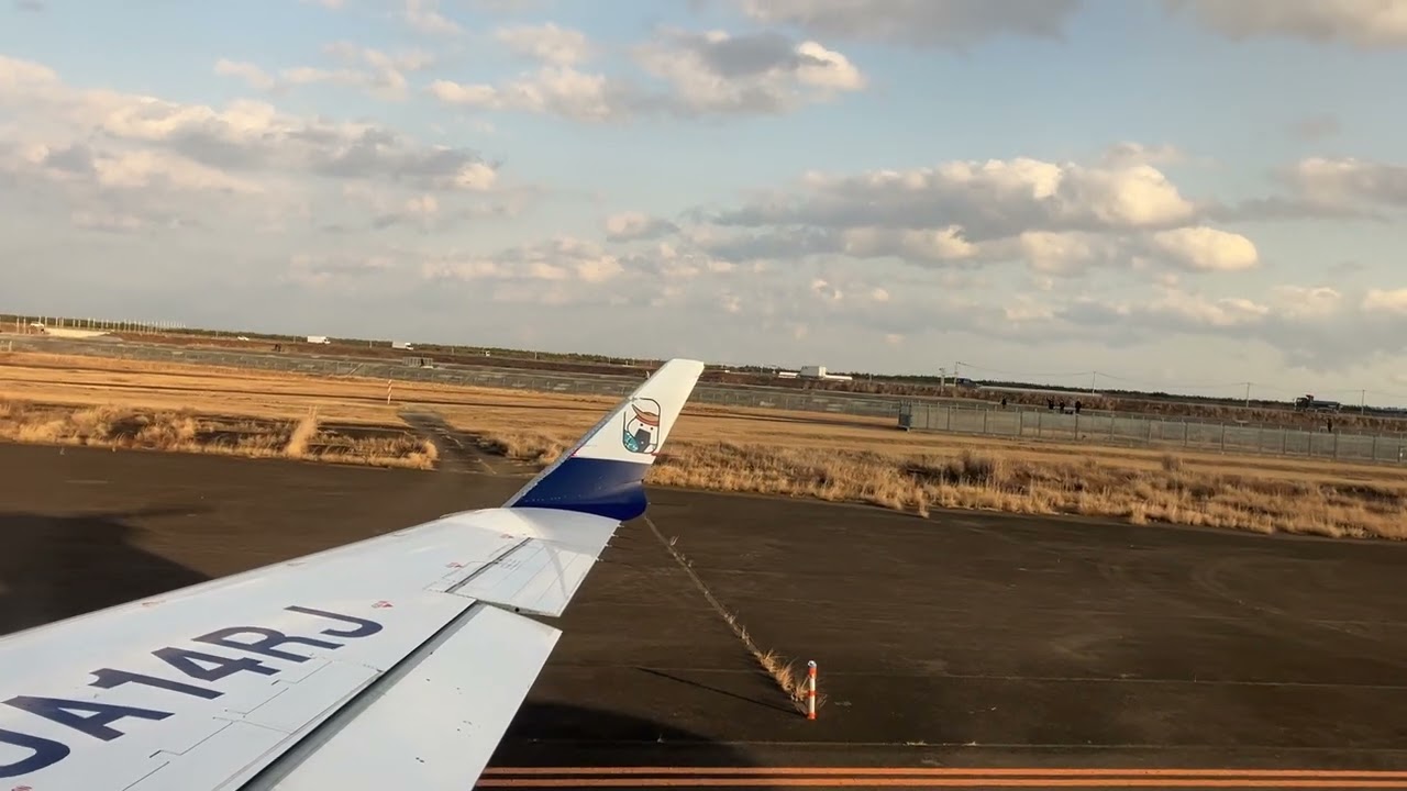 アイベックエアライン 仙台空港離陸