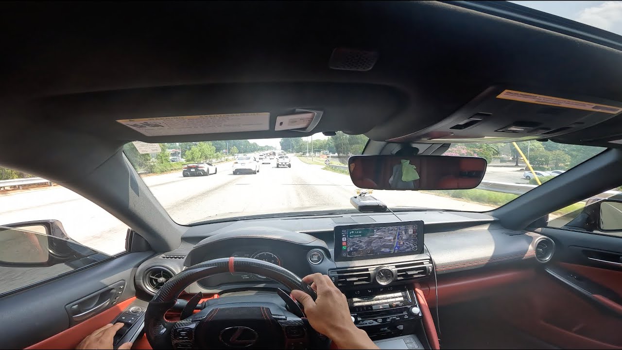 STRAIGHT PIPED 2023 LEXUS IS 350 CUTTING UP ON A BUSY ROAD | PLUS RANDOM LAMBORGHINI