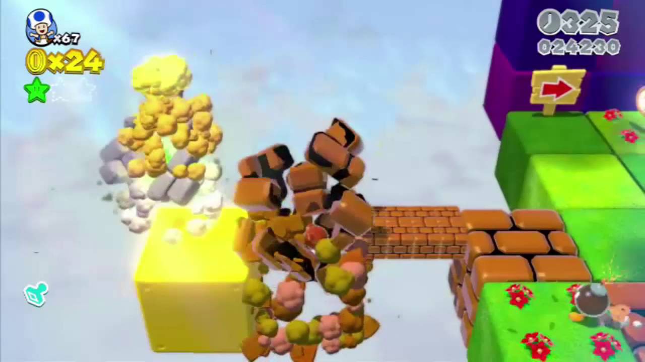 Super Mario 3D World - Stern-5 - Bombenspaß im Land der Blöcke