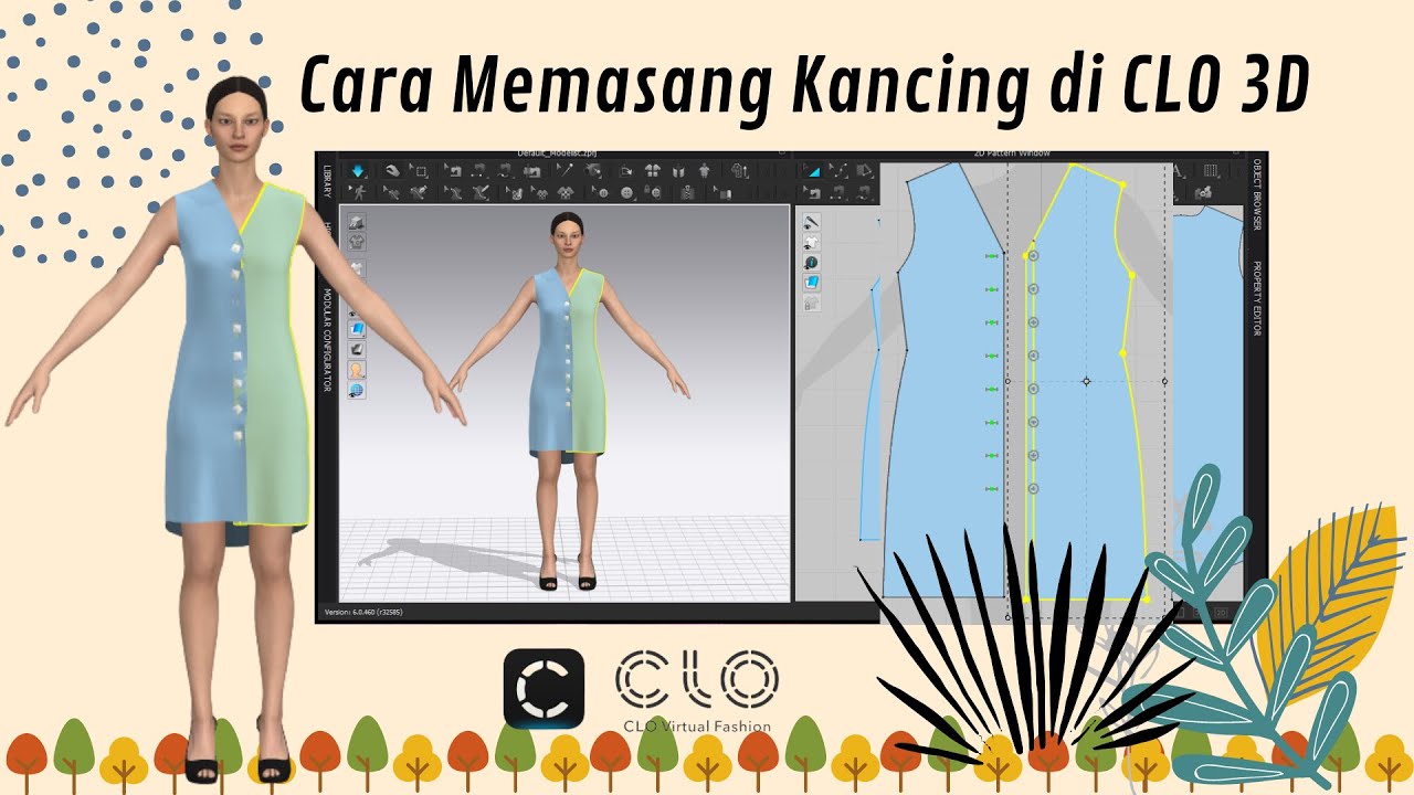 Cara Mudah Memasang Kancing  di CLO 3d