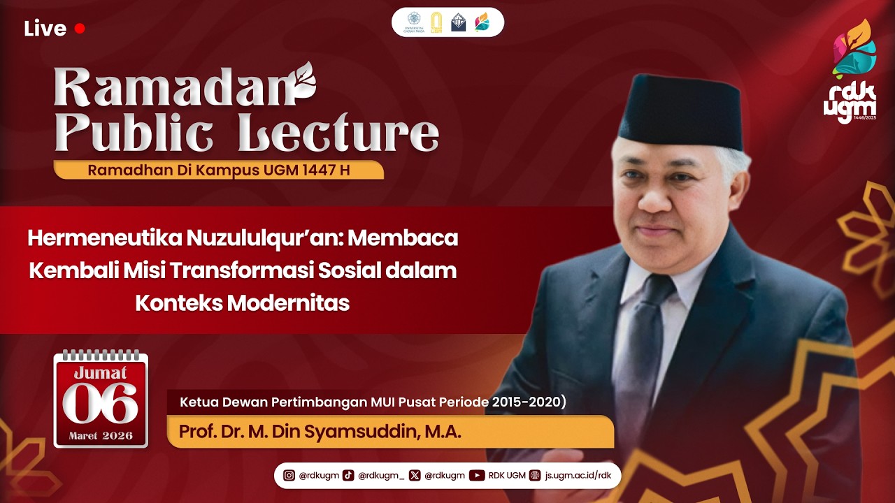 Membaca Kembali Misi Transformasi Sosial dalam Konteks Modernitas ~ Prof. Dr. M. Din Syamsuddin