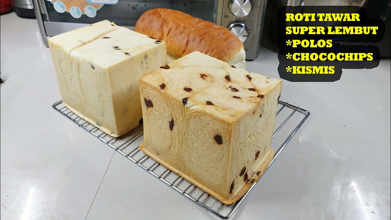 1 ADONAN JADI 3  ROTI TAWAR SUPER LEMBUT, ROTI TAWAR POLOS. KISMIS DAN CHOCOCHIPS.