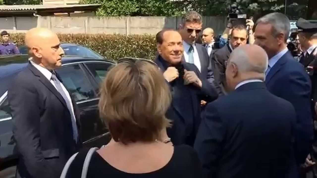 Arrivo di Berlusconi a Saronno