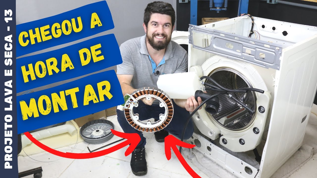 COMEÇAMOS a montar a LAVA E SECA da sucata - VAI ficar LINDA