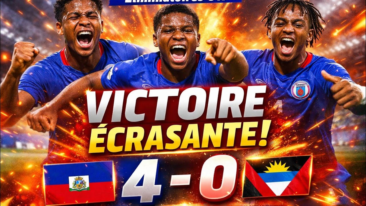Haïti U17 écrase Antigua et confirme sa puissance 