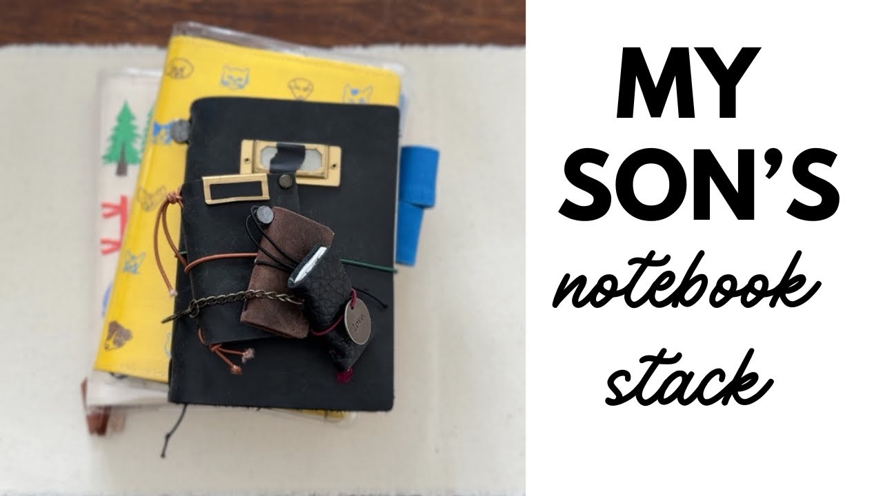 The Cutest Planner Stack | Tour Of My Son’s Traveler’s Notebooks | Hobonichi | Traveler’s Company