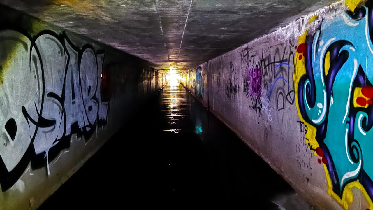 Inside Graffiti Covered Storm Drain (San Diego)