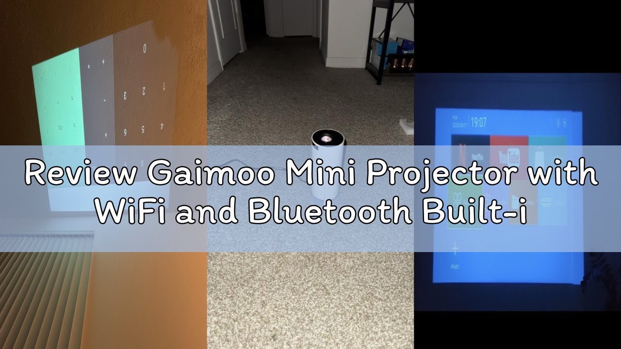 Review Gaimoo Mini Projector with WiFi and Bluetooth Built-in Apps Smart Projector Support 4K 1080P