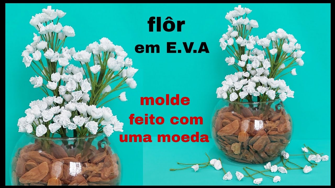 Flôr mosquitinho com sobras de E.V.A, (complemento para arranjos)