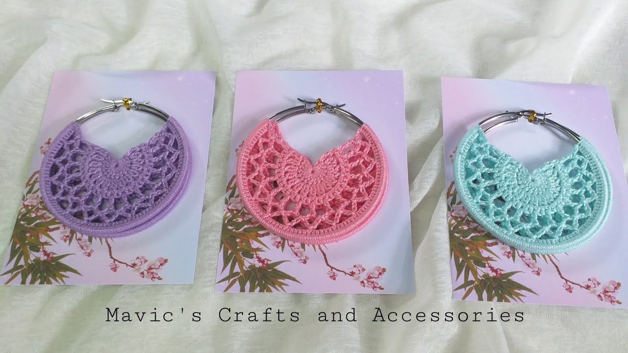 6cm Hoop Crochet Earrings Tutorial | 