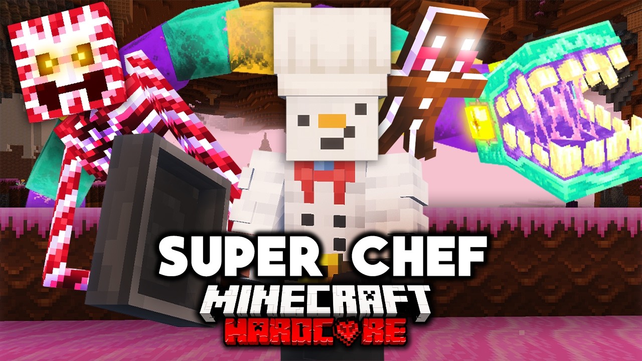 I Survived 100 Days as a SUPER CHEF in Minecraft Hardcore