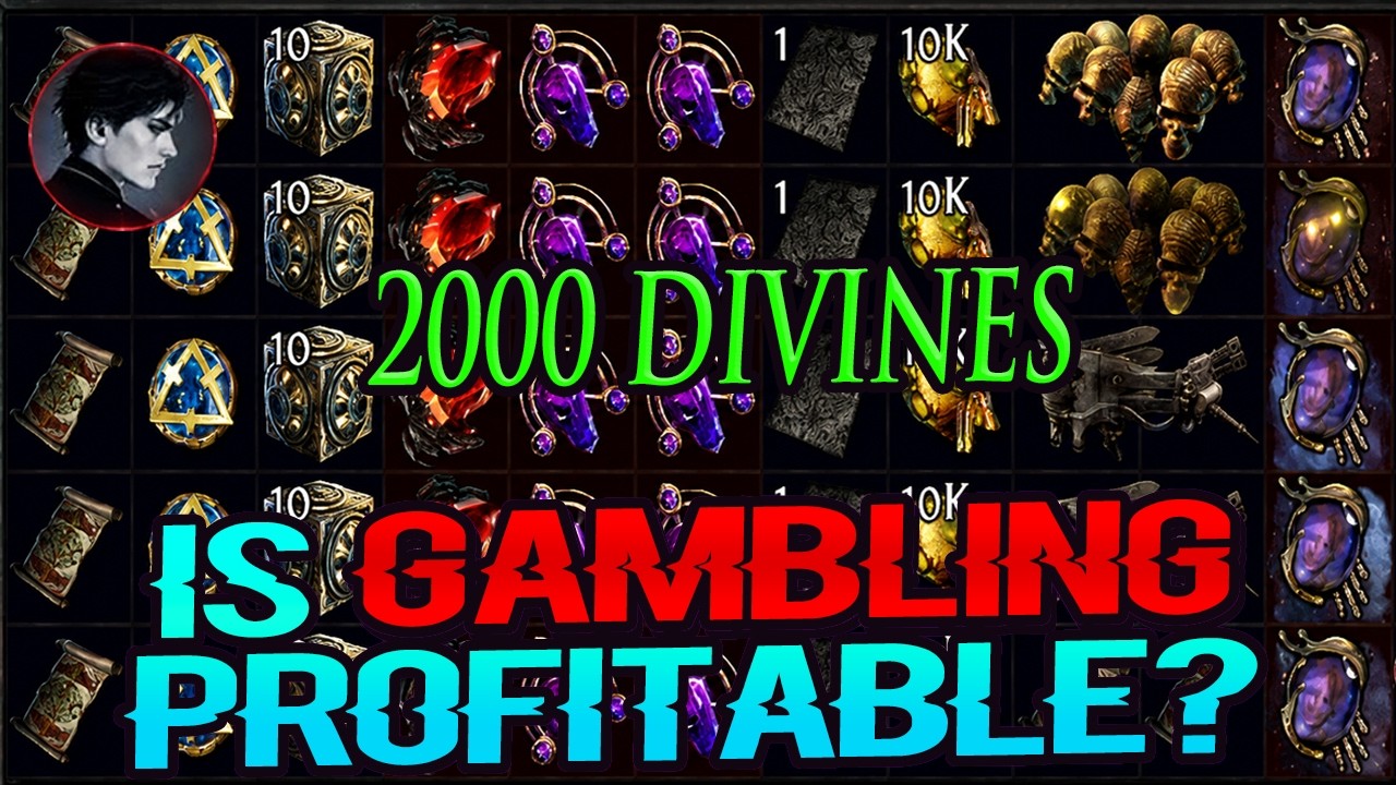 Testing the BEST Gambling Options with ~2000 Divines Of Investment - PoE 3.29 Allflame