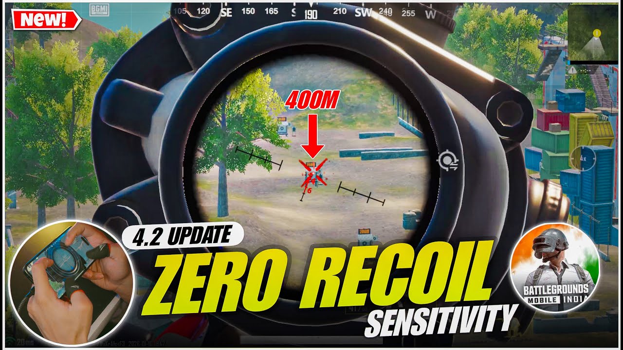 New BGMI 4.2 Update Sensitivity Settings (Low-End Devices Friendly) | Zero Recoil Sensitivity BGMI.